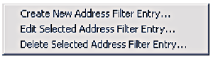 Observer Filter Options